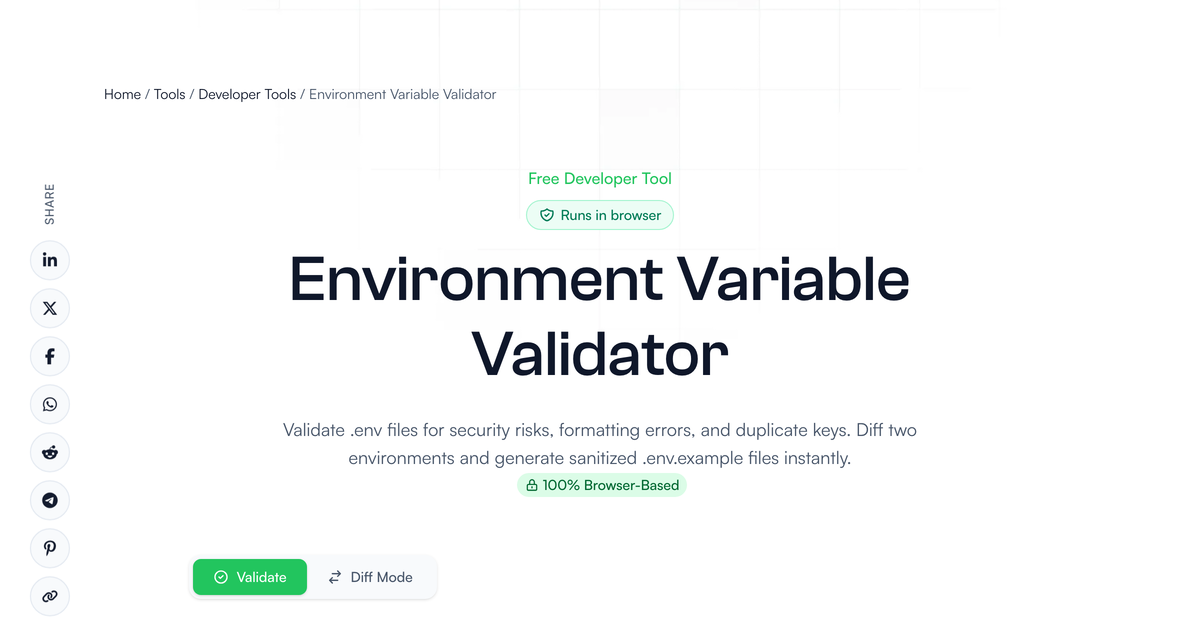 Environment Variable Validator - .env File Checker | DigitalCoding