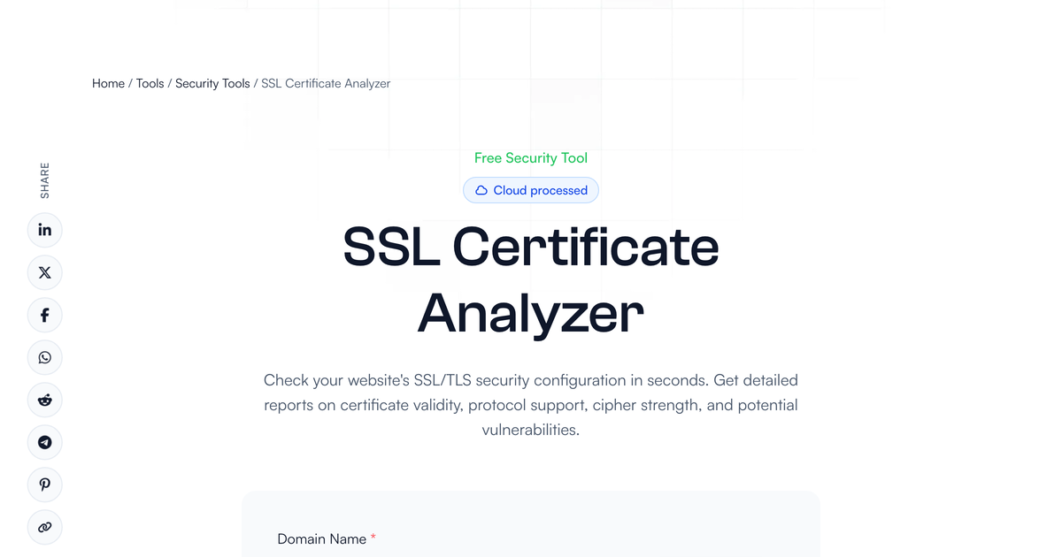 Ssl Query Free SSL Certificate Analyzer - Check SSL/TLS Security | DigitalCoding